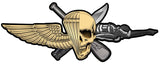 USMC Force Recon Jack All Metal Sign (Gold on Silver)  20 x 7"