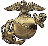 US Marine CORPS EGA (GOLD) All Metal Sign 16" x 16"