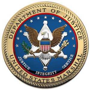 US Marshal SEAL All Metal Sign 14" Round