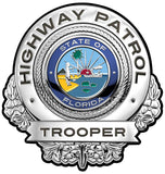 Florida Highway Patrol Trooper All Metal Sign 15 x 16"