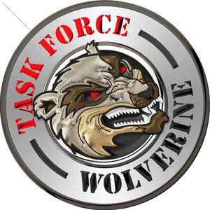 Task Force Wolverine Metal Sign 14" Round