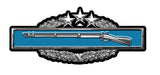 Combat Infantry Badge (Fourth Award) Three Stars All Metal Sign 16 x 6"