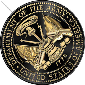 U.S. Army SEAL BLACK EDITION All Metal Sign 14" Round