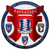 187th Airborne Infantry Regiment (Rakkasans) Tori Metal Sign 15 x 15"