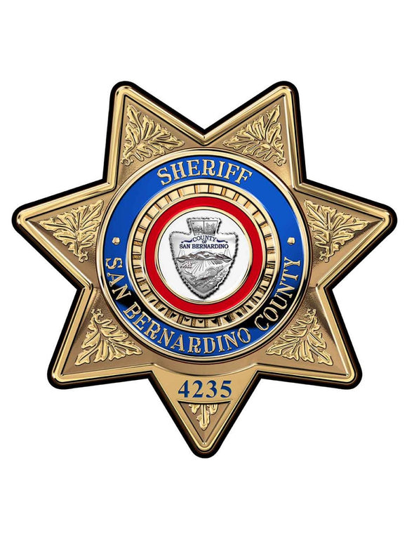 SAN BERNADINO COUNTY SHERIFF BADGE  15 x 15