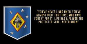 USMC Marine Raiders "You have never lived" All Metal Sign 18 x 9"